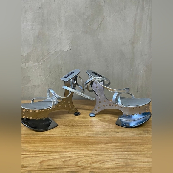 Pleaser Vintage Galaxy silver heels - Picture 4 of 6